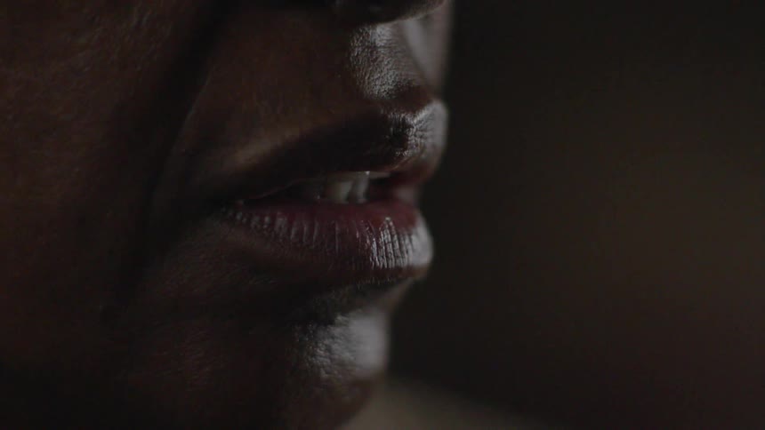 Person's lips as they are talking