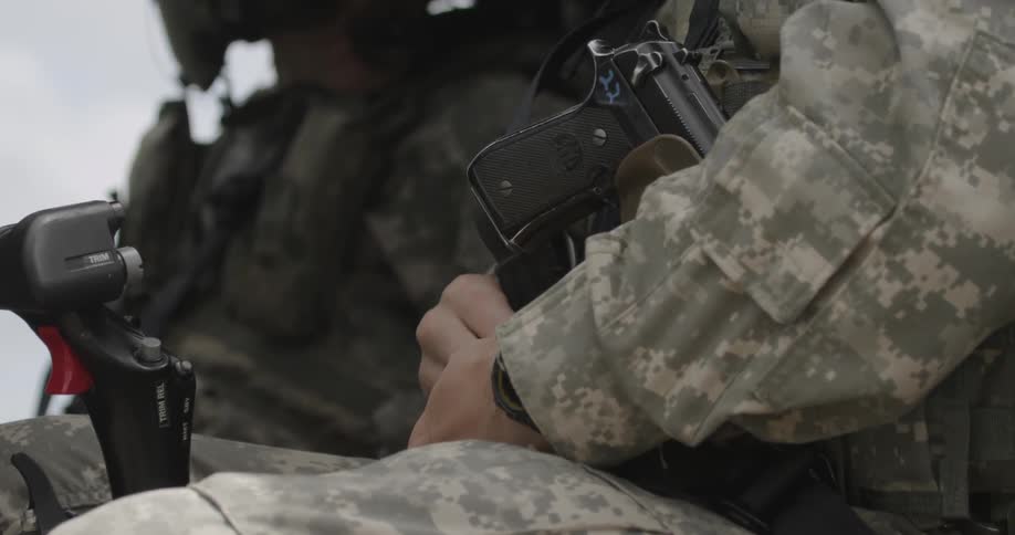 Soldiers are preparing for war