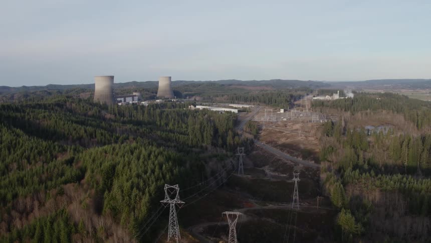 Nuclear power station transmission lines