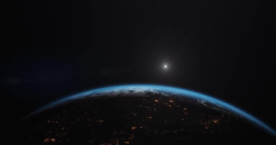 The sun rises over Earth