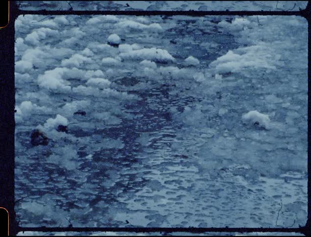 The rain is powering over the ice below