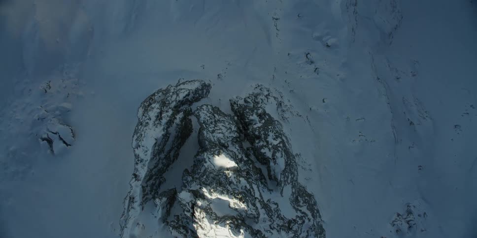 Heavy snow covers this mountain range