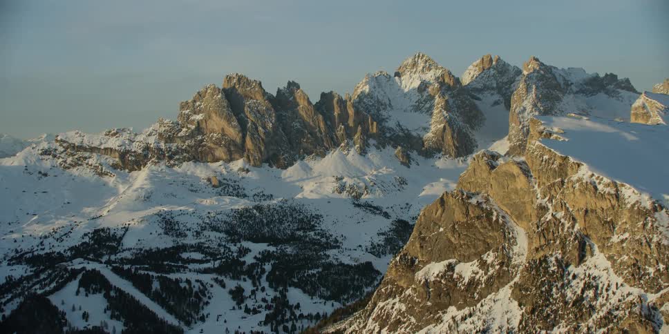 Mountains are being flown over