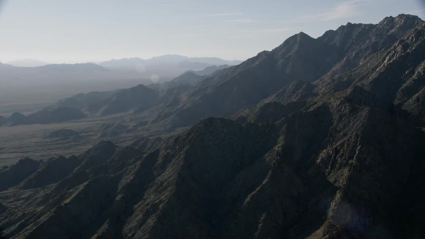 Dark shadowy mountains in the desert (Death Valley National Park)
