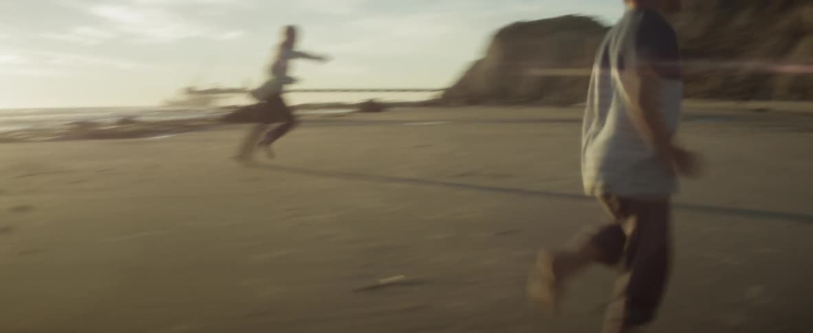 Children are playing on the beach