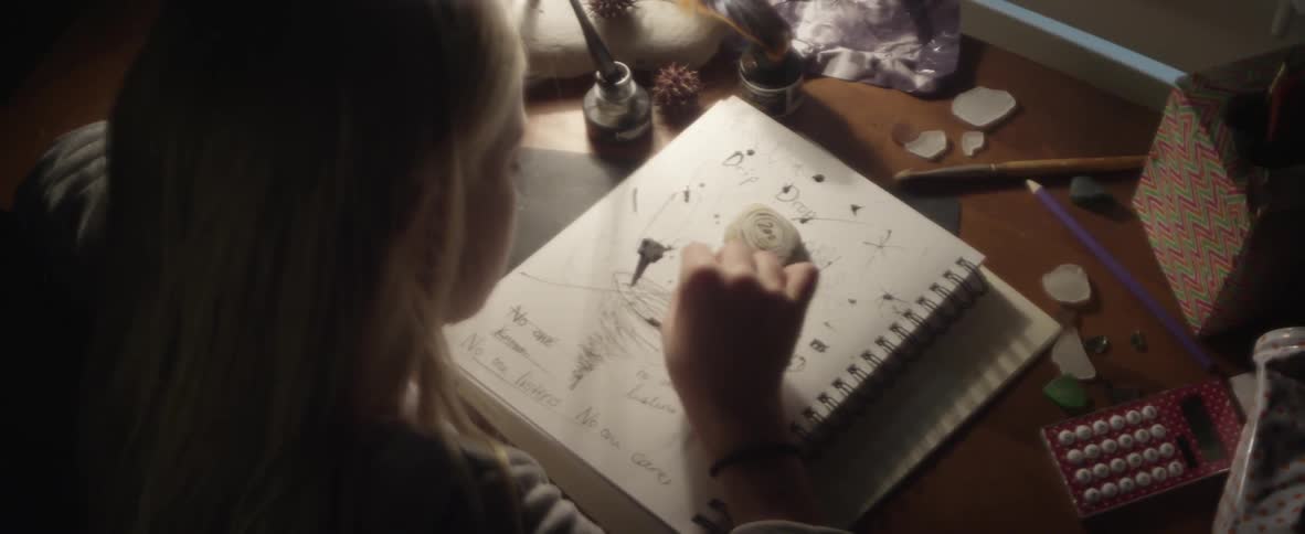 A child is drawing a picture