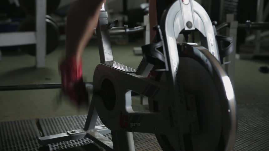 Someone is peddling an exercise bike really fast
