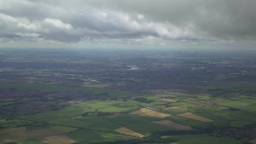 A patchwork of farm land