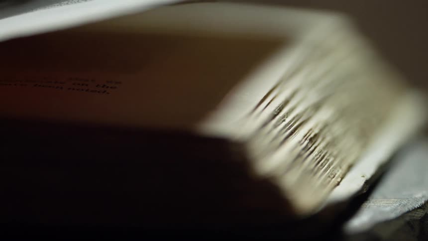 A book rests on a table