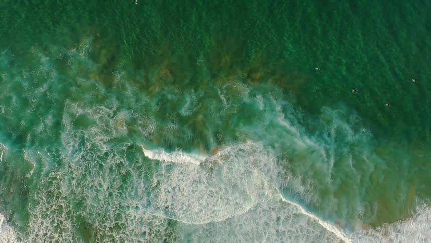 Water splashing on the beach