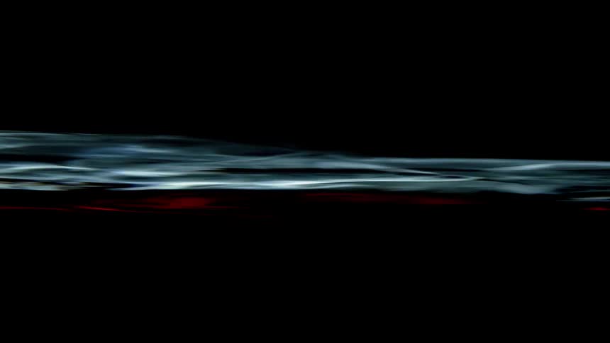 Wavering band of light against a black background
