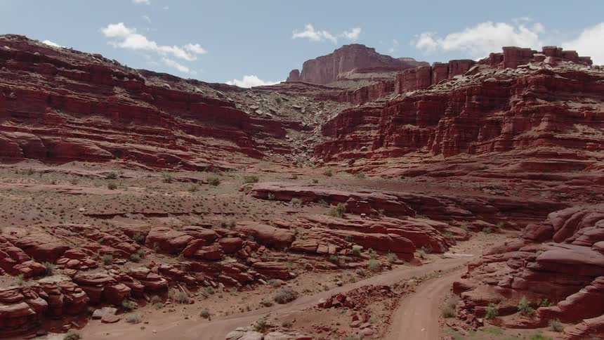 Rocky plateau desert land on a clear day