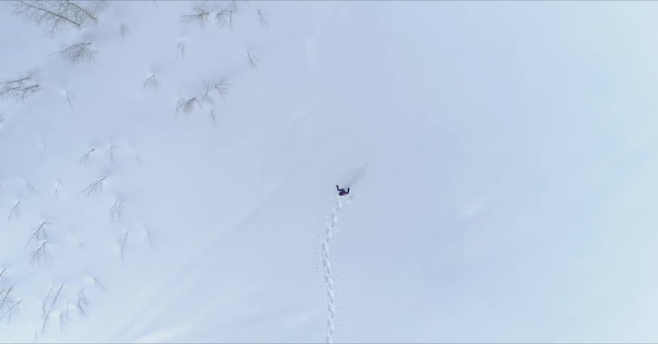 Person walks through the snow