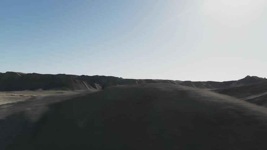 Sun shines over desert