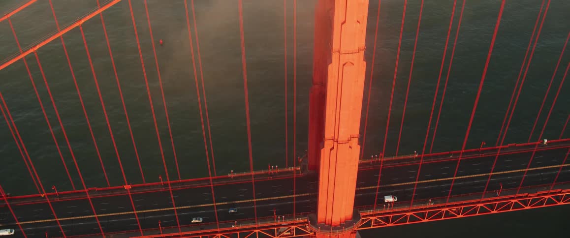 Cars traveling across the golden gate bridge in san francisco