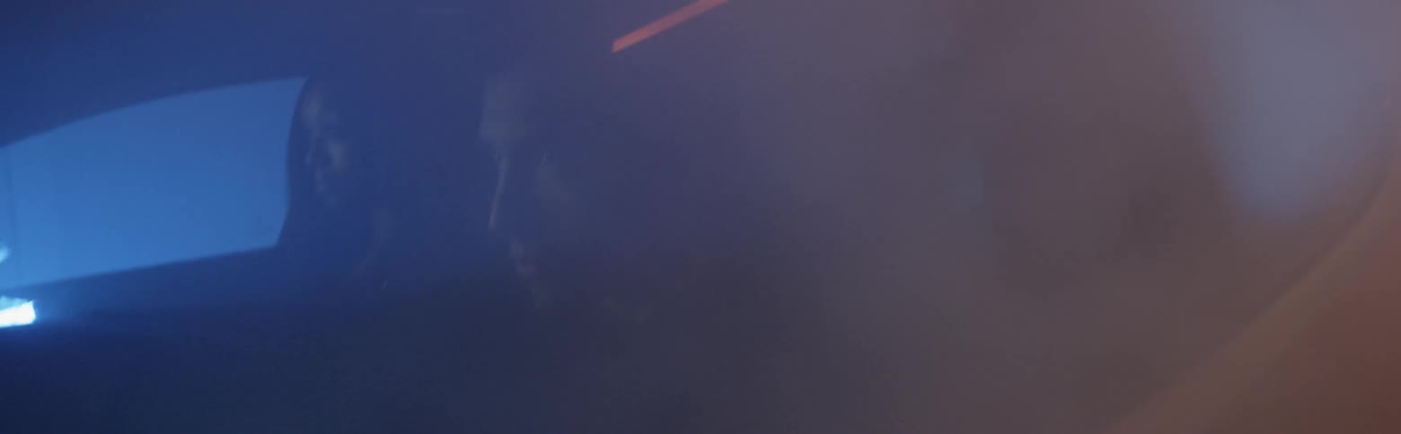 Man drives a car at night
