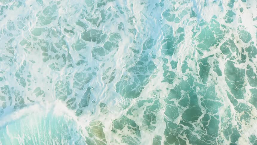 Waves crash in an ocean