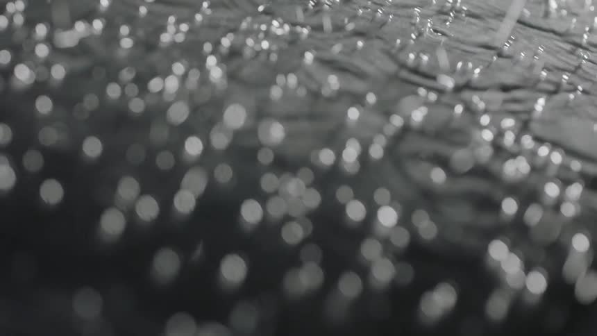Water splashes into the air