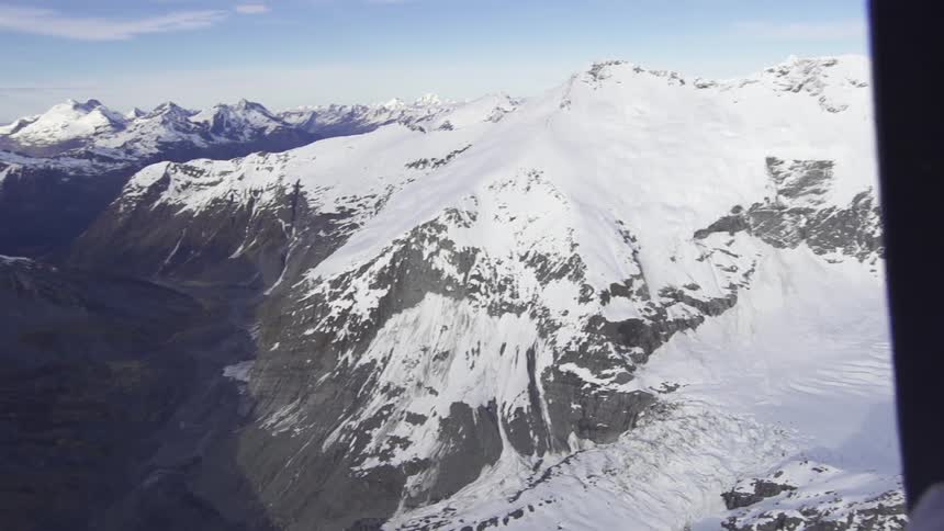A snow mountain vista shot