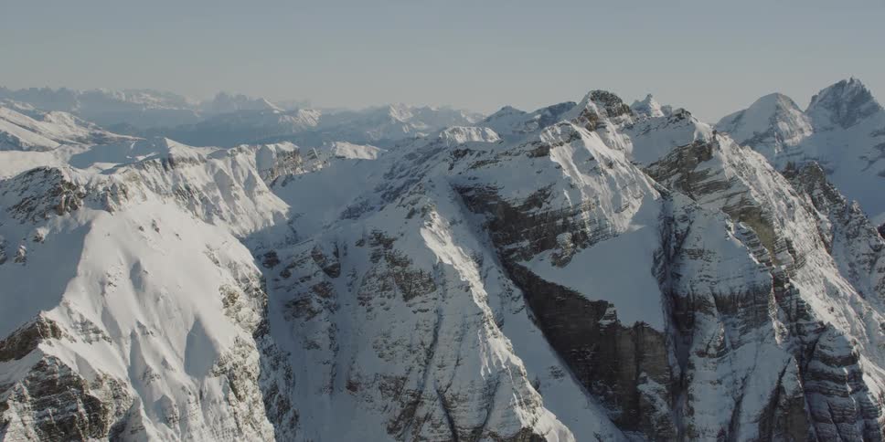 Snow covers the mountain landscape