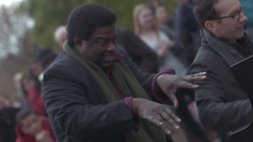A person moving their hands