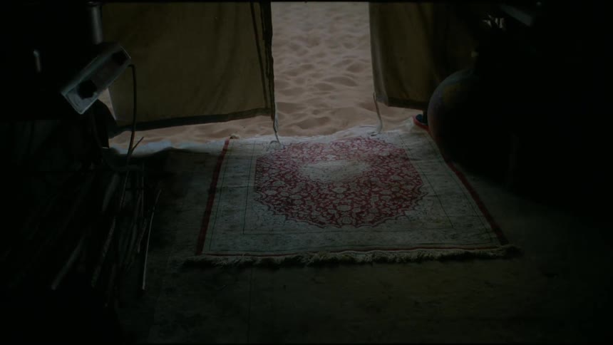 The wind is blowing the tent flaps open