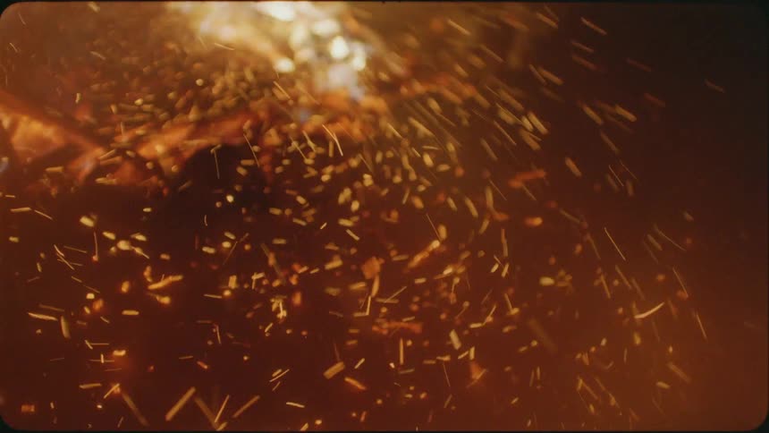 Logs burn hot in a fire