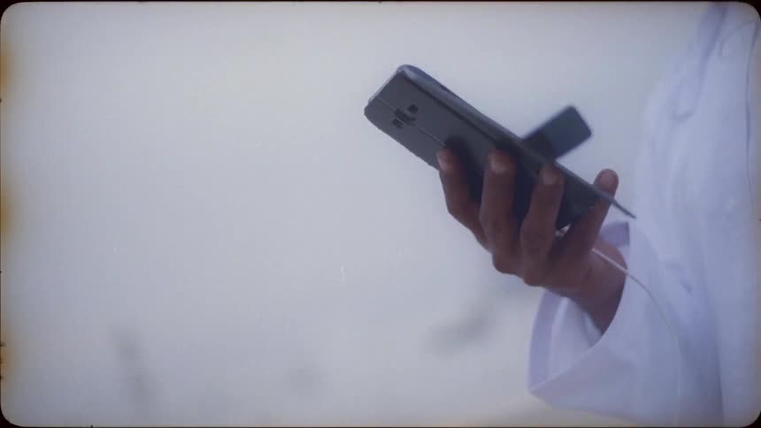 Person holding cell phone