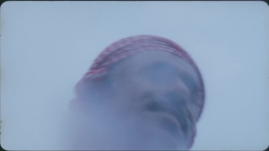 Man washes face with water