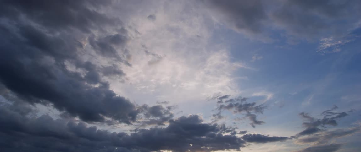 Clouds roll in the sky during the day