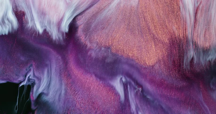 Different colors of liquid mix together