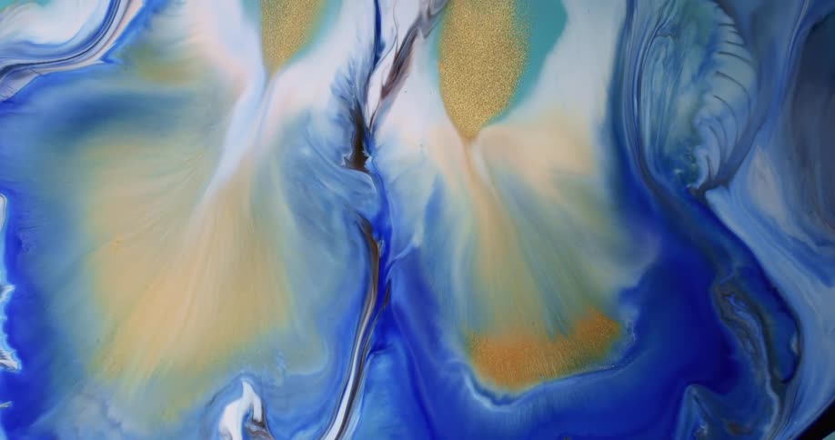 Multiple colors of liquid swirling together