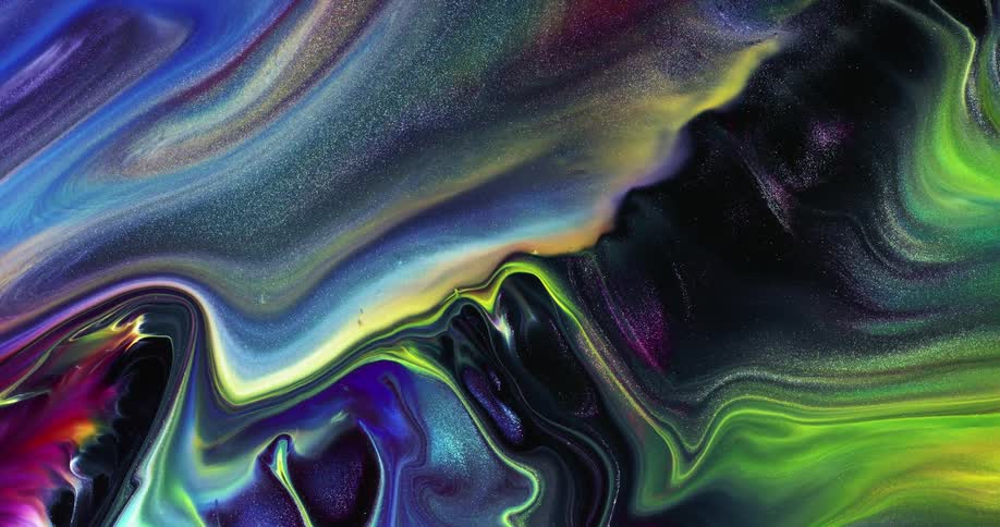 There are many colors swirling around in the liquid