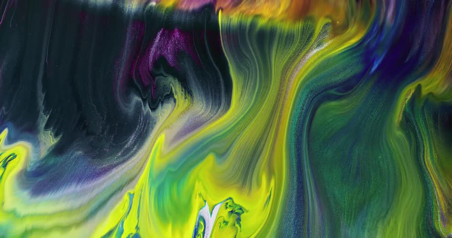 Colors swirl in thick liquid mixture