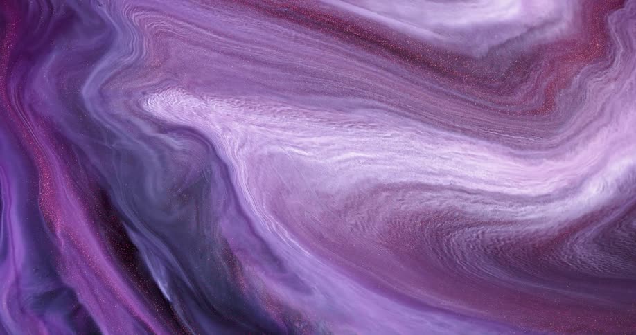 Purple and pink liquid swirl in a stream