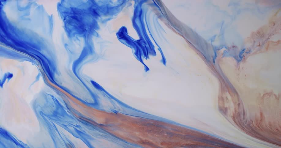 Multiple colors of liquid swirl together