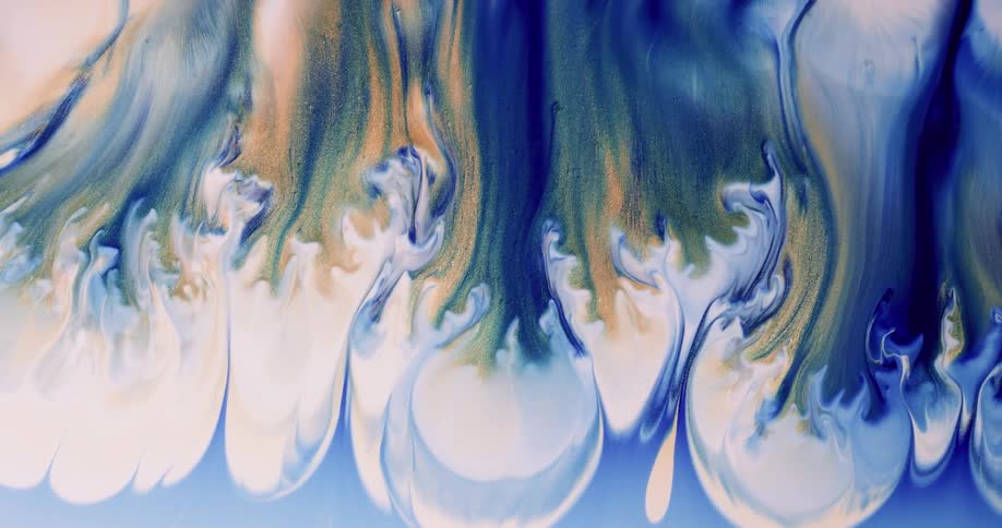 Liquid swirls in multiple colors