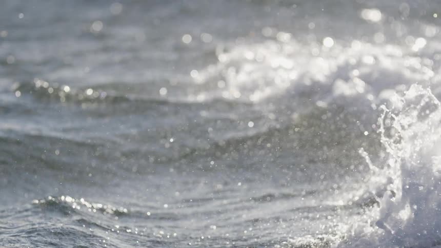 Water splashes on a cloudy day