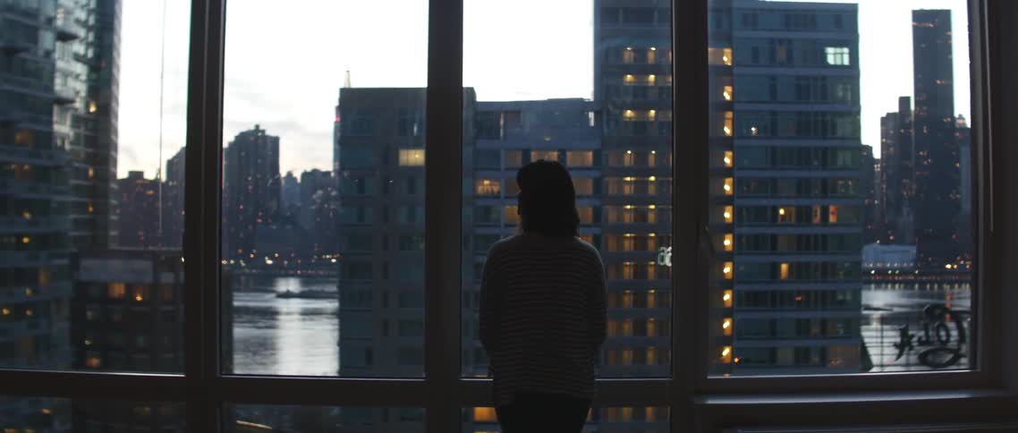 Girl In New York Apartment