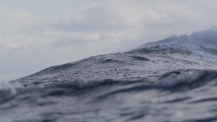 Ocean waves crashing down