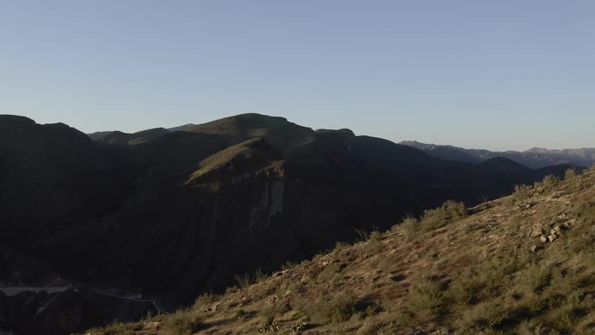 Hilly landscape on a clear day