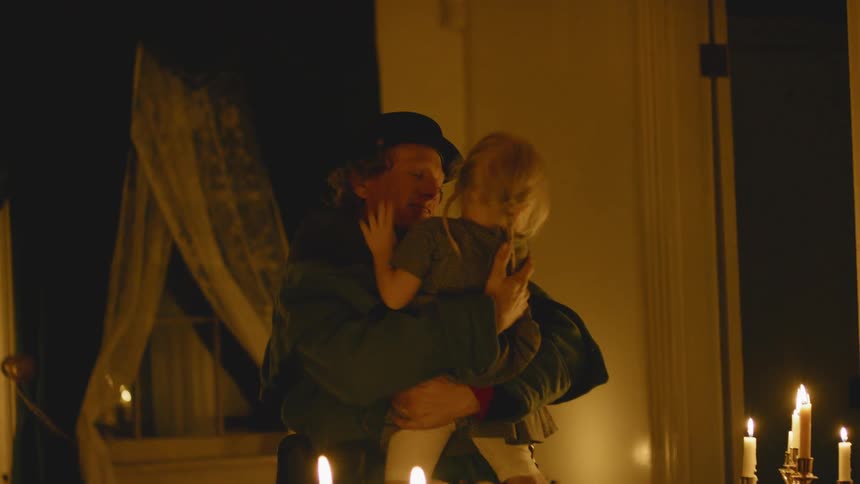 A child runs to a parents arms