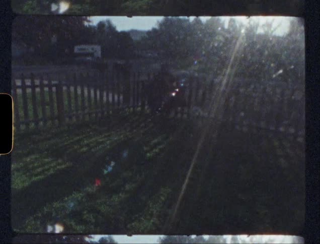 Child dressed as a gladiator runs in a yard with a dog running after him