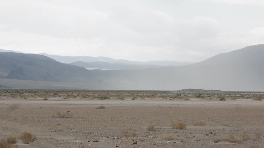 Hills on the horizon of a desert landscape