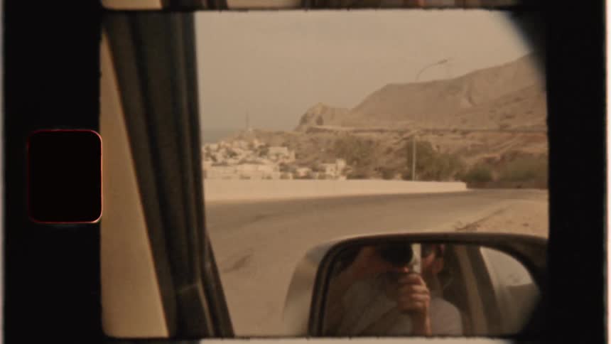 Man films while riding in a car