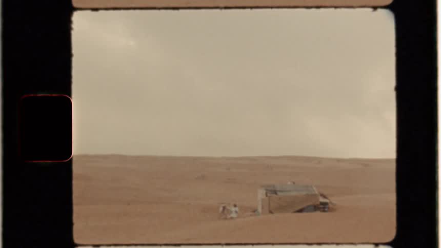 Structure alone in desert