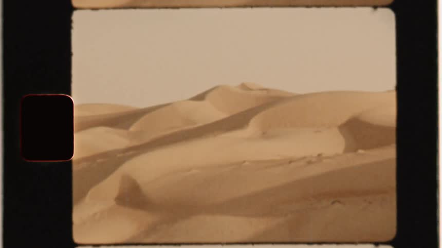 Sun shines over a hilly desert