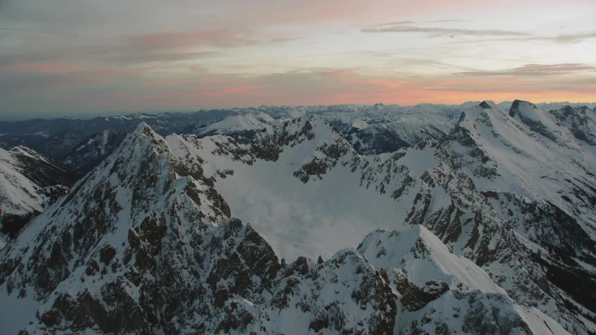 Snow covers the mountain landscape