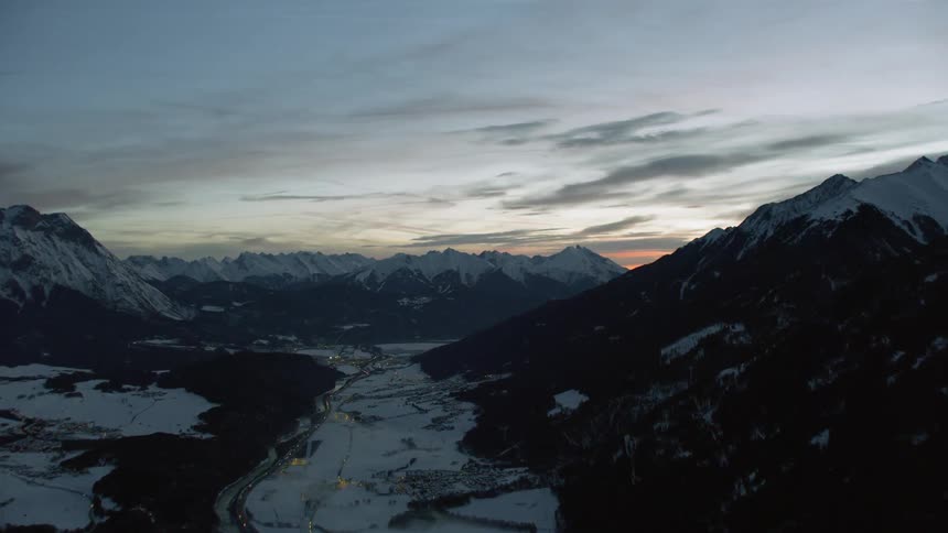 Snow covered mountains