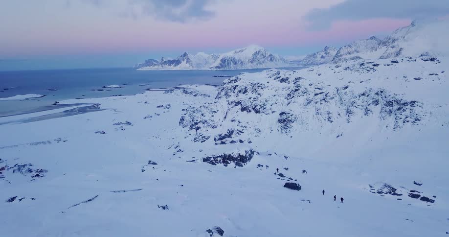 Snow covers the landscape